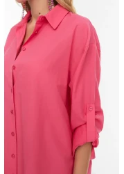  Collection قميص منسوج وردي TBESS22GO0664