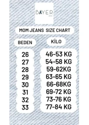 JILLY حذاء Krs Smoked Mom Jean ذو الخصر العالي بتفاصيل Boyfriend