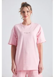 The Champ Clothing تي شيرت نسائي كبير الحجم مطبوع عليه The Wellness Era مصنوع من القطن بنسبة 100%