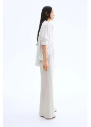 H&M Wide linen-blend trousers