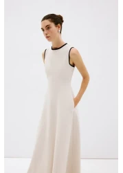 VATKALI فستان منتفخ مع تفاصيل الأنابيب