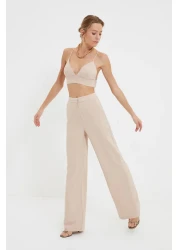  Collection Stone Wide Leg Woven Trousers Tpraw22Pl0402