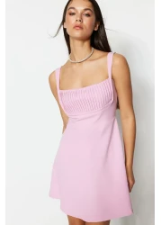  Collection Pink A-Line Woven Short Evening Dress Night Graduation Dress Tprss23El00031