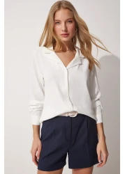 Happiness İstanbul Shawl Collar Draped Woven Shirt