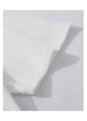 qubo sportswear & company Qubo Unisex Oversize Printed Cotton Crew Neck Short Sleeve White T-Shirt