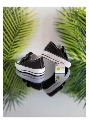 elma bebe Comfortable Fit Girl Boy Baby Unisex Baby Kids Velcro Velcro Linen Canvas Sneaker Sports Shoes