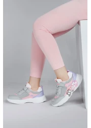 Jump 30013 Light Gray - Pink Girl's Sneaker Casual Sneakers