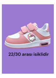 LİASSHOES Hello Cats Sweetty Pink Lighted Girls' Sneakers - 31/35 Model