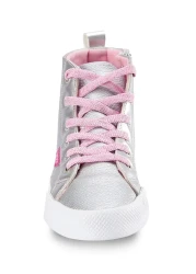 Denokids Winged Unicorn Silver Girls' Sneakers