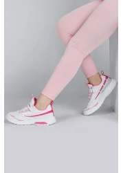 Jump 30007 White - Fuchsia Girl's Sneaker Casual Sneakers