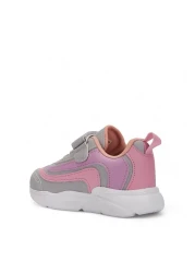 Tuğba Ortopedi 06-1 Girl's Grey/Pink Lighted School Sneaker