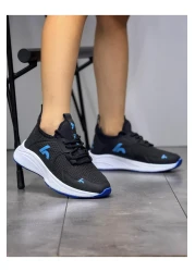 homiro Unisex Children's Sneakers - Lace-up, Black-blue