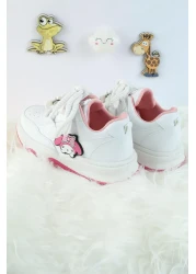 Moda Lime حذاء رياضي للأطفال للجنسين بتصميم خاص من Kuromi برباط وشريط فيلكرو