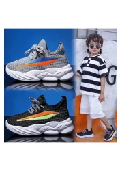 Muchmy Kids Sneakers Sports Running Breathable Knit Athletic Sneakers