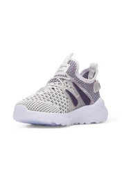 BOUIS Children's Unisex Daily White Purple Elastic Comfortable Breathable Knitwear Flexible Light Stylish Sneaker Sports Shoes
