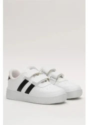 ARS Ayakkabı حذاء رياضي كاجوال للأولاد والبنات باللون الأبيض مع شريط فيلكرو مزدوج مريح وخفيف الوزن