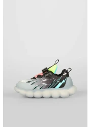 Vicco Flash light baby boy black sports shoes