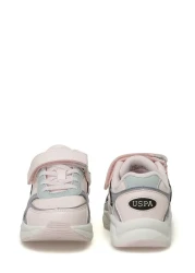 U.S. Polo Assn. KRENAS 4PR حذاء رياضي للفتيات باللون الوردي