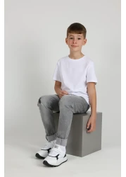 kids A more Franky Boy's Single Velcro Shoes White