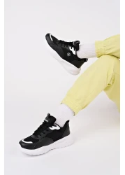 Moda Kadıköy Women's Black White Orthopedic Sneaker Shoes