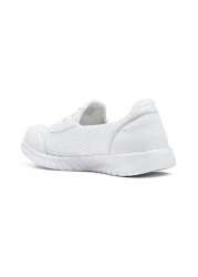 NHA White Women's Children's Slip-On Easy-To-Wear Daily Walking Ballerina Shoes