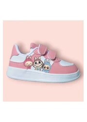 LİASSHOES Labubikli Printed Girl's Pink Sneakers Sneaker