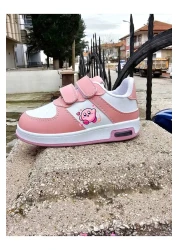 LİASSHOES Pink Cute Popy Printed Lighted Girl's Sneakers