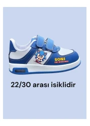 LİASSHOES Lighted Blue Fast Child Boy's Sneakers (31/35 Not Lighted)