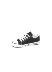 Zerhan Children's Black Laced Linen Shoes