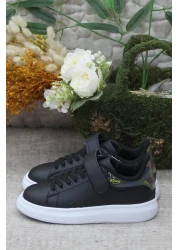 MP 242 3317 Model Girls' Shoes - Black and White, Comfortable Lightweight