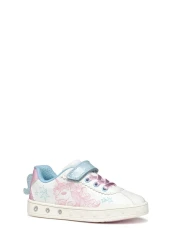 Geox White Skylin Motif Girls Sneakers J558Wa0Bckcc0406