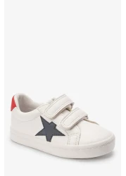Next Baby White Star Touch Banded Sneakers