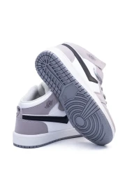 en7 White Gray Kids Sneakers 7169
