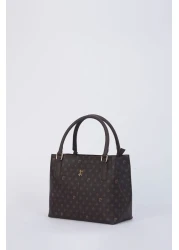 Pierre Cardin Brown Monogram Women's Shoulder Bag 05PO22K1592