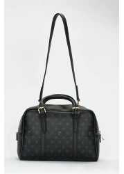 Pierre Cardin Black Monogram Women's Shoulder Bag 05PO22Y1557