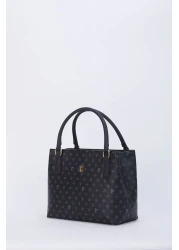 Pierre Cardin Black Monogram Women's Shoulder Bag 05PO22K1592