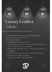 Just Polo Original Women's New Season 4 Compartment Luxury Soft Leather Adjustable Cross Strap Stylish Shoulder Bag