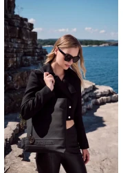 U.S. Polo Assn. حقيبة كتف نسائية باللون الأسود - Us8220 Online Exclusiv