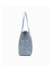 Tommy Hilfiger Leather Brand Logo Blue Shoulder Bag - Daily Use, Zippered AW0AW15983-C1O