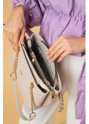 Just Polo Women's Mink Tan Long Strap Shoulder Bag Handbag Wallet Combination