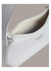 Calvin Klein Women's Zipper Closure Ck Logo Gray Shoulder Bag K60K 613124 -Pde