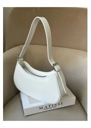 Moda Sekiz Women's Baguette Shoulder Bag with Belt Accessories