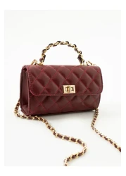 Night Kendall Model Claret Red Women's Hand and Shoulder Bag