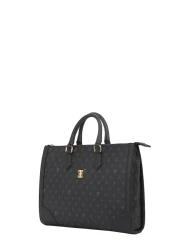 Pierre Cardin Black Monogram Women's Shoulder Bag 05PO23Y1709