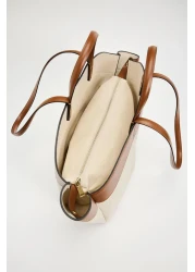 Daj Company Women's Contrast Oversize Tote Hand and Shoulder Bag