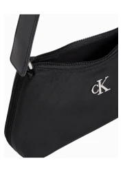 Calvin Klein Women's Zipper Closure Ck Logo Black Shoulder Bag K60K 613124 -Beh