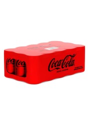 Coca-Cola Zero Calories Carbonated Soft Drink Can 150ml Pack of 15