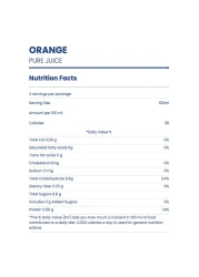 Hayatna Pure Orange Juice Free from preservatives No added sugar 1L