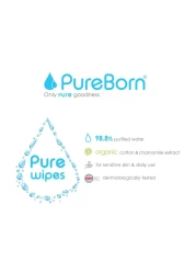 Pureborn Chemical Free 60 Wet Wipes