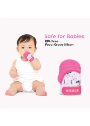 Disney Minnie Mouse Baby Teething Mitten Chew Toy Pink